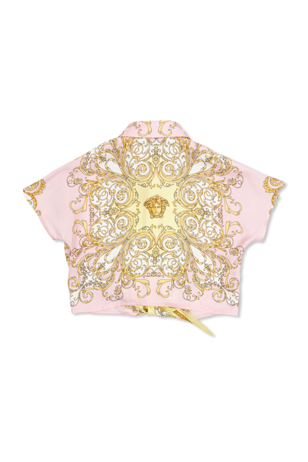 Versace Kids Silk short-sleeve shirt