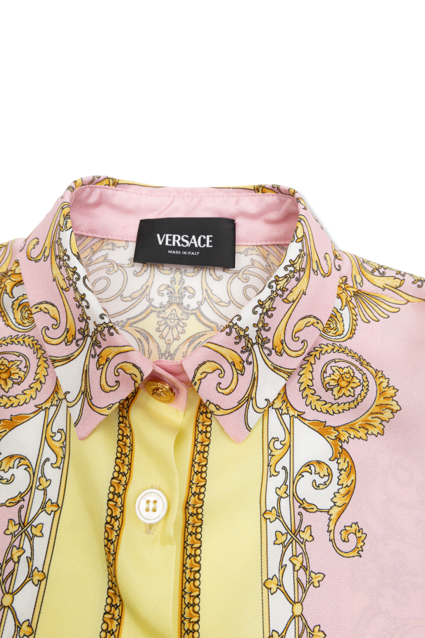 Versace Kids Silk short-sleeve shirt