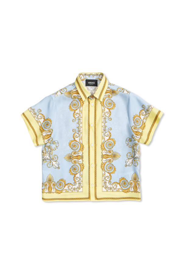 Silk short-sleeved shirt od Versace Kids