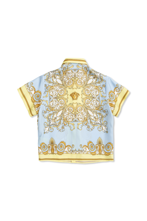 Versace Kids Silk short-sleeved shirt