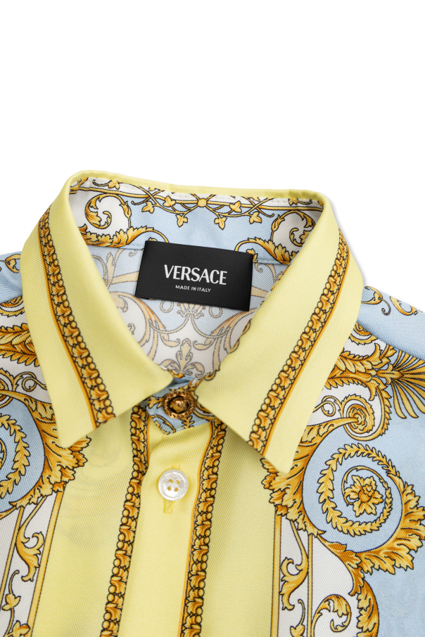 Versace Kids Silk short-sleeved shirt