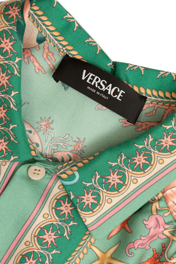 Versace Kids Camisa de seda con estampado
