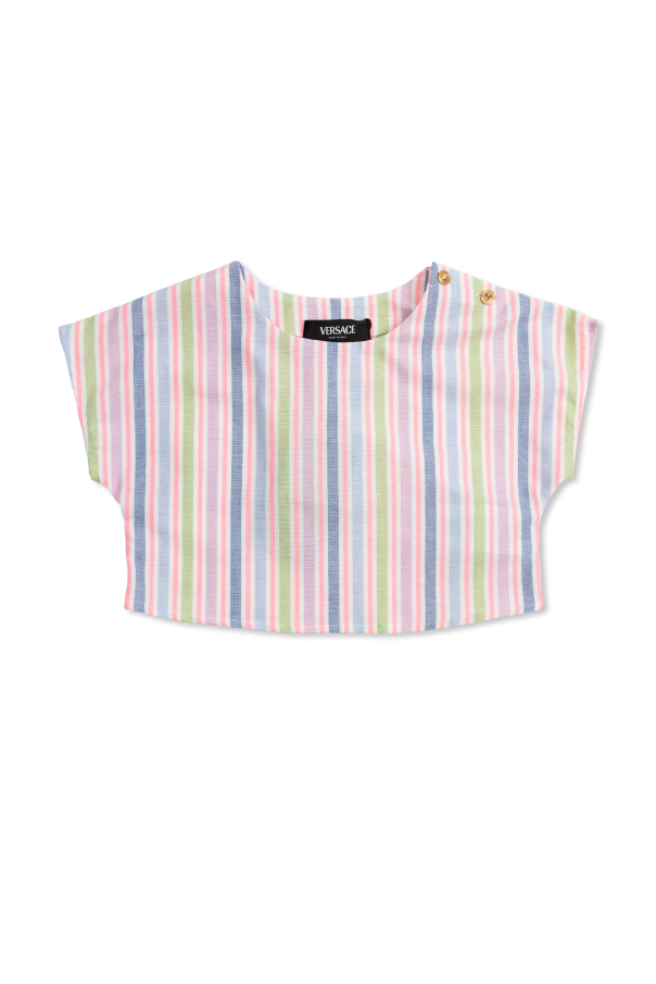 Cropped top with striped pattern, zdjęcie 1 Cropped top with striped pattern od Versace Kids