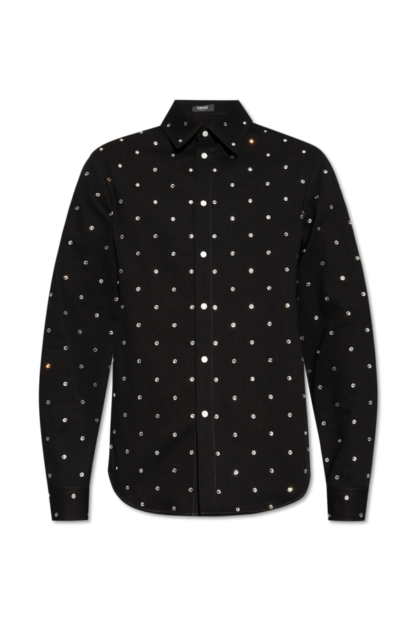 Denim shirt with shimmering crystals, zdjęcie 1 Denim shirt with shimmering crystals od Versace