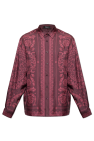 Versace BURGUNDY Silk shirt with Barocco print