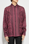 Versace BURGUNDY Silk shirt with Barocco print