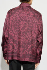 Versace BURGUNDY Silk shirt with Barocco print