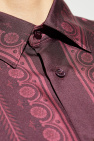Versace BURGUNDY Silk shirt with Barocco print