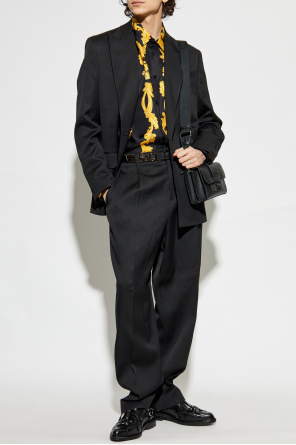 Silk shirt with medusa cameo print od Versace