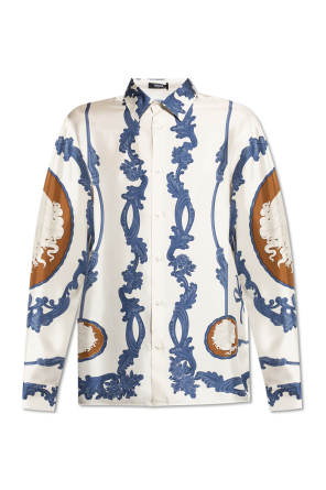 Silk shirt with Medusa Cameo print