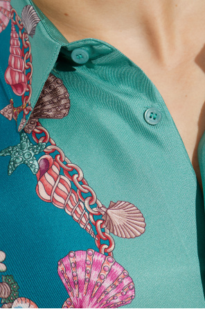 Versace Seidenhemd mit "Coral Theatre"-Print