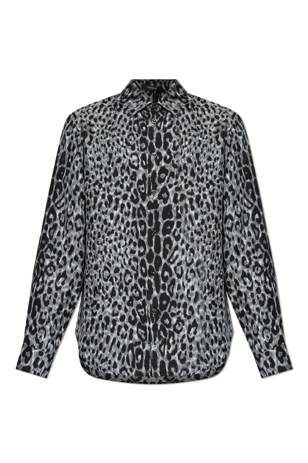 Silk shirt with animal motif od Versace