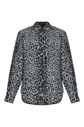 Silk shirt with animal motif