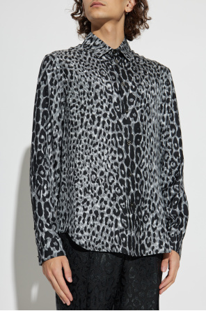 Versace Seidenhemd mit Animal-Print