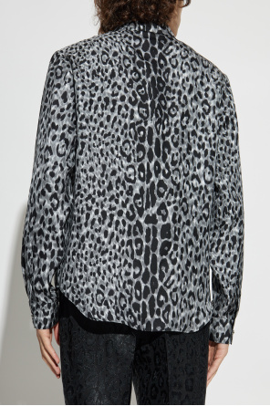 Versace Seidenhemd mit Animal-Print