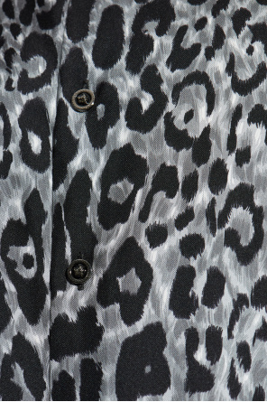 Versace Seidenhemd mit Animal-Print
