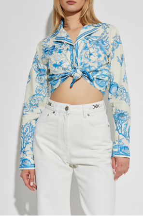 Versace Top mit Druck `Coral Theatre Allover`