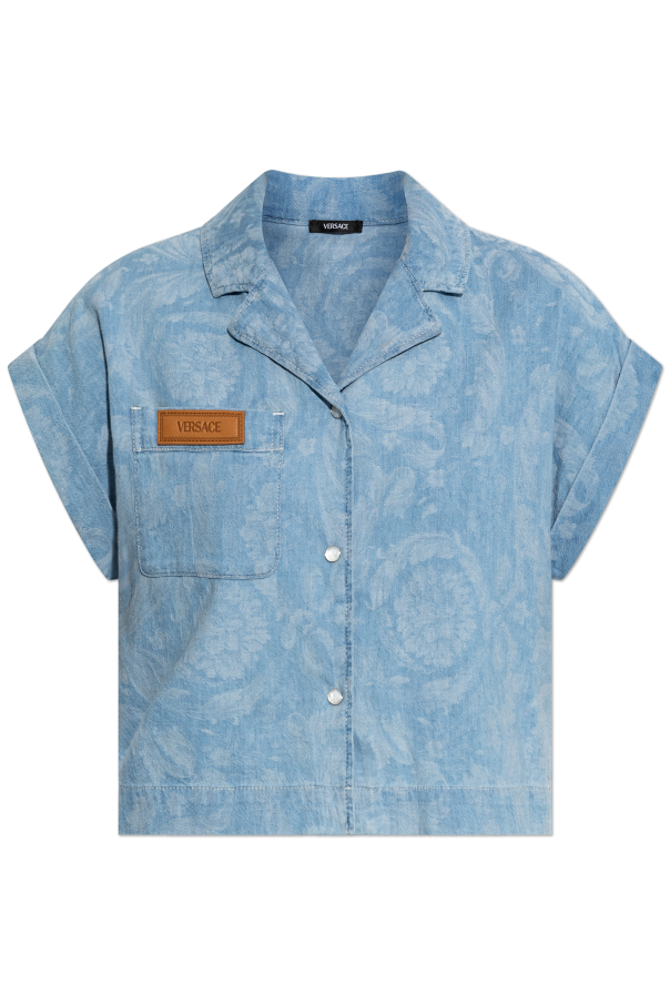 Denim short-sleeve shirt od Versace