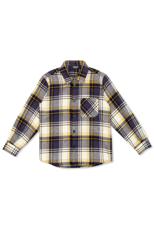 Versace Kids Koszula ze wzorem w kratę