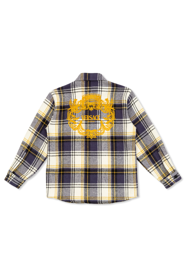 Versace Kids Koszula ze wzorem w kratę