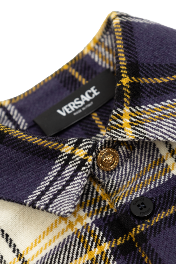 Versace Kids Koszula ze wzorem w kratę