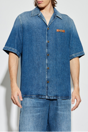 Versace Denim shirt with short sleeves