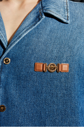 Versace Denim shirt with short sleeves
