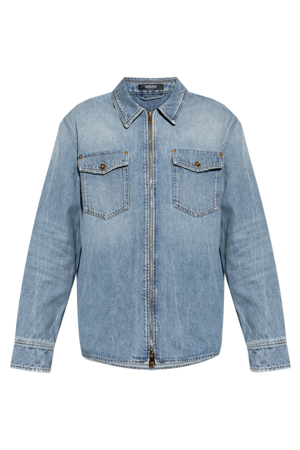 Denim shirt with 'vintage' effect od Versace