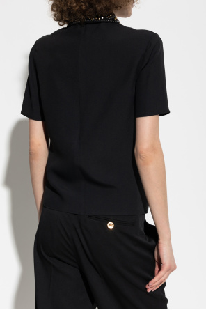 Versace Top con aplicaciones en el cuello