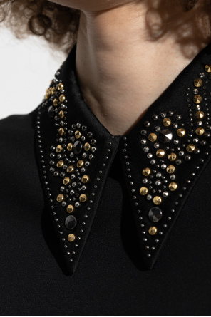 Versace Top con aplicaciones en el cuello