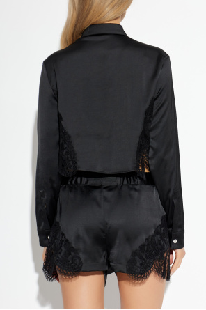 Versace Camisa con inserciones de encaje