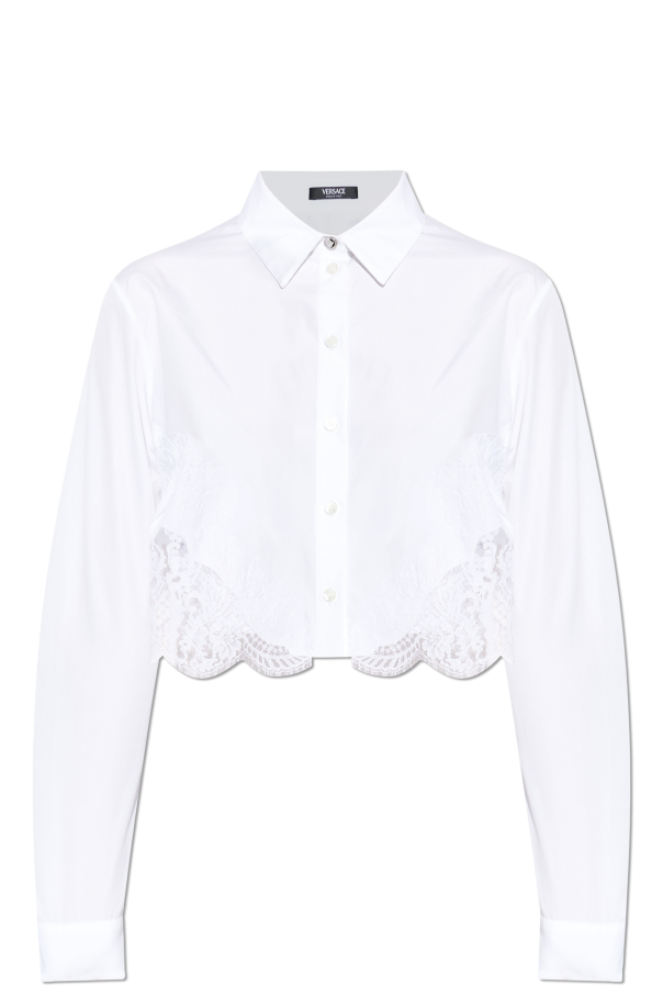 Shirt with lace inserts od Versace