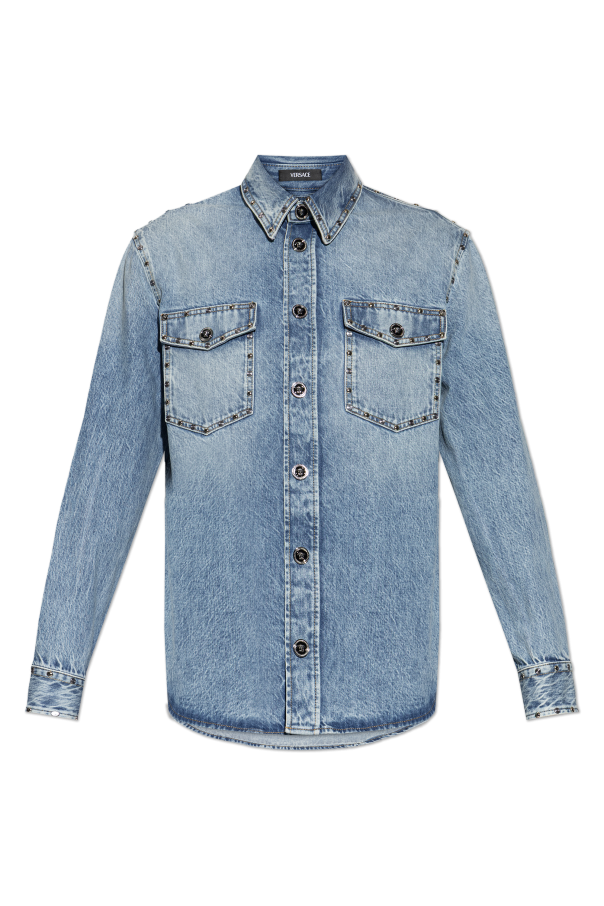 Denim shirt with studs od Versace