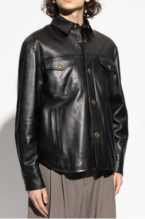 Versace Insulated leather jacket