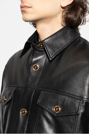 Versace Insulated leather jacket