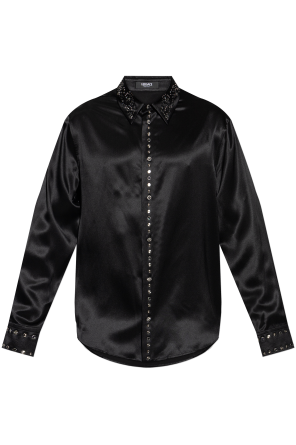 Silk shirt with shimmering sequins