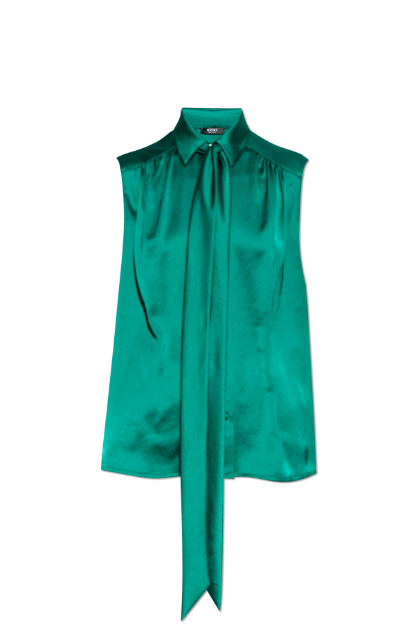 Top with decorative tie at the neckline od Versace