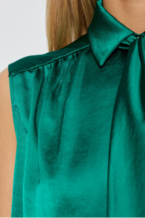 Versace Top mit dekorativem Bindeband am Ausschnitt