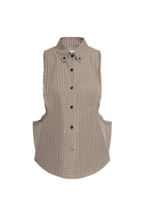 Vest with raw finish
