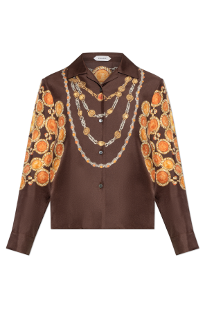Silk shirt with "The Lover" print