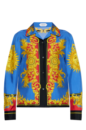 Seidenhemd mit "The Sun"-Print