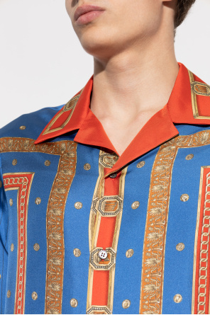 Versace Camisa de seda con estampado