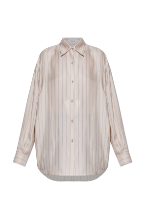Silk shirt with a striped pattern