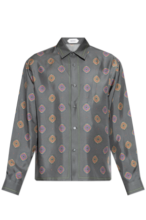 Camisa de seda com estampado