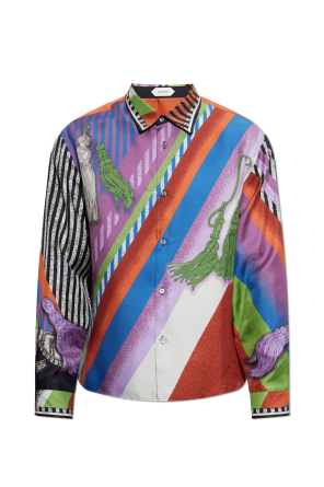 Silk shirt with "Formula 6" print