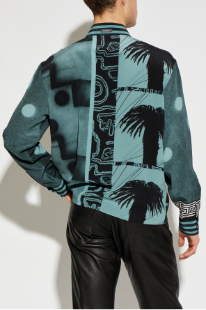 Versace Camisa de seda con estampado
