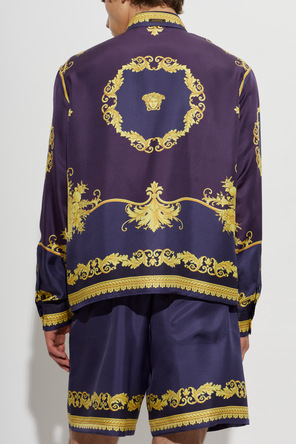 Versace Jedwabna koszula ze wzorem