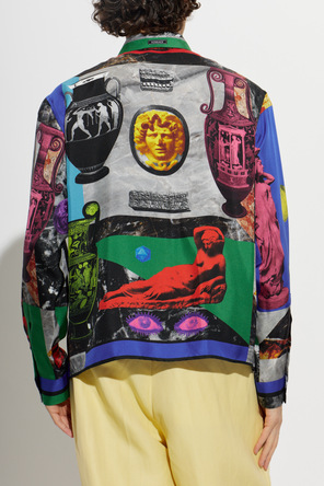 Versace Silk shirt with "Geo Collage" print