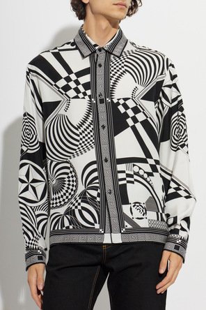 Versace Silk shirt with 'Optical Teatro' print