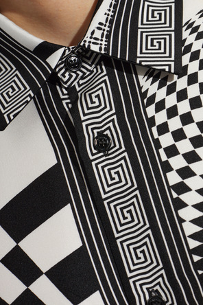Versace Silk shirt with 'Optical Teatro' print